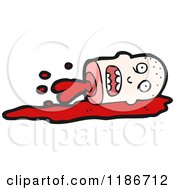 Cartoon Of A Bloody Decapitated Head Royalty Free Vector Illustration