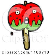Cartoon Of A Candy Apple Royalty Free Vector Illustration by lineartestpilot