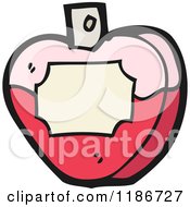 Cartoon Of A Heart Shaped Perfume Bottle Royalty Free Vector Illustration by lineartestpilot