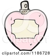 Cartoon Of A Heart Shaped Perfume Bottle Royalty Free Vector Illustration