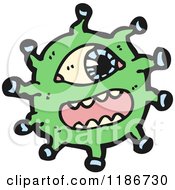 Cartoon Of A Germ Royalty Free Vector Illustration
