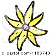 Cartoon Of A Yellow Flower Royalty Free Vector Illustration
