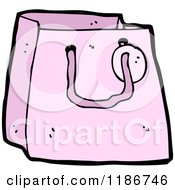 Cartoon Of A Pink Bag Royalty Free Vector Illustration