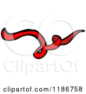 Cartoon Of A Red Ribbon Royalty Free Vector Illustration