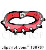 Cartoon Of A Spiked Dog Collar Royalty Free Vector Illustration by lineartestpilot