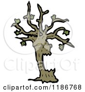 Cartoon Of A Scary Tree Royalty Free Vector Illustration