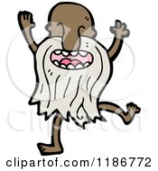 Cartoon Of Bearded Man Dancing Royalty Free Vector Illustration by lineartestpilot