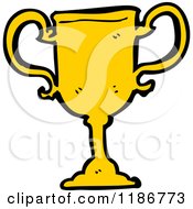 Cartoon Of A Gold Trophy Royalty Free Vector Illustration
