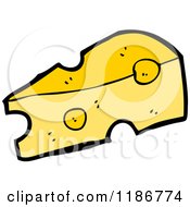 Cartoon Of Swiss Cheese Royalty Free Vector Illustration