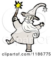 Cartoon Of A Wizard Royalty Free Vector Illustration by lineartestpilot