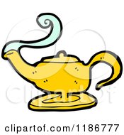 Cartoon Of A Magic Lamp Royalty Free Vector Illustration by lineartestpilot