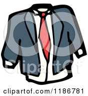 Cartoon Of A Mans Suit Royalty Free Vector Illustration