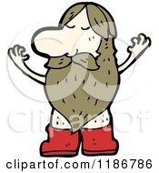 Cartoon Of A Man With A Long Beard Royalty Free Vector Illustration