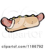 Cartoon Of A Hot Dog Royalty Free Vector Illustration