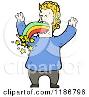 Poster, Art Print Of Man Vomiting A Rainbow