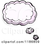 Cartoon Of A Thought Cloud Royalty Free Vector Illustration by lineartestpilot