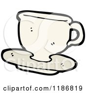 Cartoon Of A Teacup Royalty Free Vector Illustration by lineartestpilot
