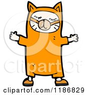 Cartoon Of A Child Dressed In A Cat Costume Royalty Free Vector Illustration