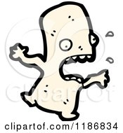 Cartoon Of A Scared Creature Royalty Free Vector Illustration