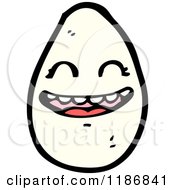 Cartoon Of A Smiling Egg Royalty Free Vector Illustration