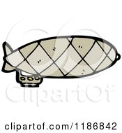 Cartoon Of A Blimp Royalty Free Vector Illustration by lineartestpilot