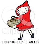 Poster, Art Print Of Child Dressed In A Red Riding Hood Costume