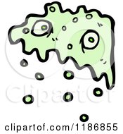 Cartoon Of Green Slime With Eyes Royalty Free Vector Illustration