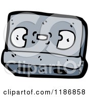 Cartoon Of A Cassette Tape Royalty Free Vector Illustration by lineartestpilot