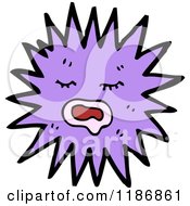 Cartoon Of A Spikey Monster Royalty Free Vector Illustration