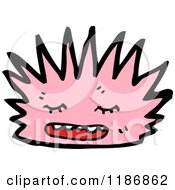 Cartoon Of A Spikey Monster Royalty Free Vector Illustration
