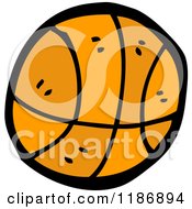 Cartoon Of A Basketball Royalty Free Vector Illustration by lineartestpilot