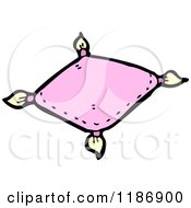 Cartoon Of A Decorative Pillow Royalty Free Vector Illustration by lineartestpilot