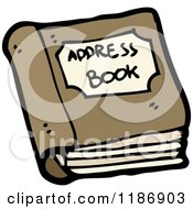 Cartoon Of An Address Book Royalty Free Vector Illustration by lineartestpilot