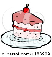 Cartoon Of A Piece Of Cake Royalty Free Vector Illustration