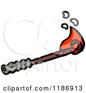 Cartoon Of A Branding Iron Royalty Free Vector Illustration by lineartestpilot