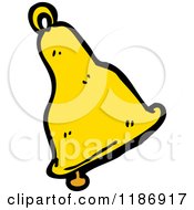 Cartoon Of A Gold Bell Royalty Free Vector Illustration