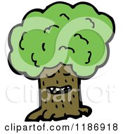 Cartoon Of A Tree Royalty Free Vector Illustration