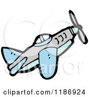 Cartoon Of A Prop Airplane Royalty Free Vector Illustration by lineartestpilot