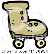 Cartoon Of A Rollerskate Royalty Free Vector Illustration by lineartestpilot