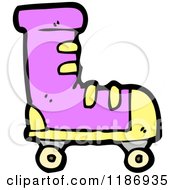 Cartoon Of A Rollerskate Royalty Free Vector Illustration by lineartestpilot