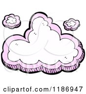 Cartoon Of A Pink Cloud Royalty Free Vector Illustration