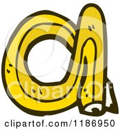 Cartoon Of A Twisted Pencil Royalty Free Vector Illustration