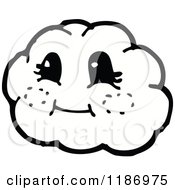 Cartoon Of A Cloud With A Face Royalty Free Vector Illustration