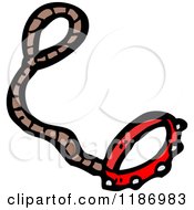 Cartoon Of A Leash With A Dog Collar Royalty Free Vector Illustration