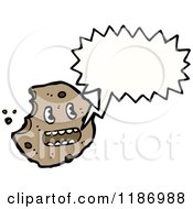 Cartoon Of A Chocolate Chip Cookie Speaking Royalty Free Vector Illustration