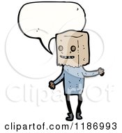 Poster, Art Print Of Man Wearing A Paper Sack Over His Head Speaking