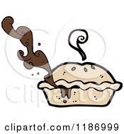 Cartoon Of A Homemade Pie Royalty Free Vector Illustration by lineartestpilot