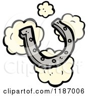 Cartoon Of A Lucky Horseshoe Royalty Free Vector Illustration by lineartestpilot