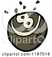 Cartoon Of An 8 Ball Royalty Free Vector Illustration by lineartestpilot