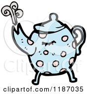 Cartoon Of A Teapot Royalty Free Vector Illustration by lineartestpilot